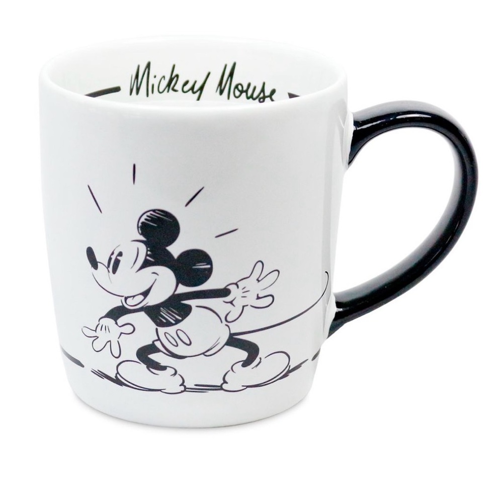 Disney Mickey Mouse Signature Black & White Ceramic 12 oz Mug